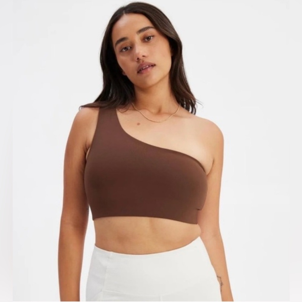 Girlfriend Collective Bianca One Shoulder Bra, Size XL